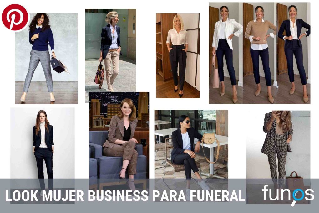 Look chica business para funeral Funos